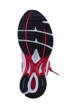 The outsole is black rubber with red stripes.
