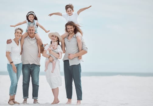 Your family should let you be free to be you. a family spending a day at the beach