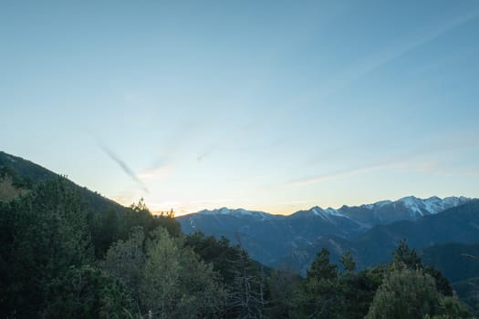 Sunset in Coll d Ordino, Andorra.