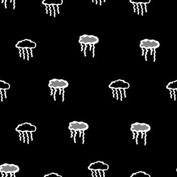 Hand Drawn Jellyfish Seamless Pattern. Sea Life Digital Paper. Underwater World Background with Jelly Fish in Black and White.