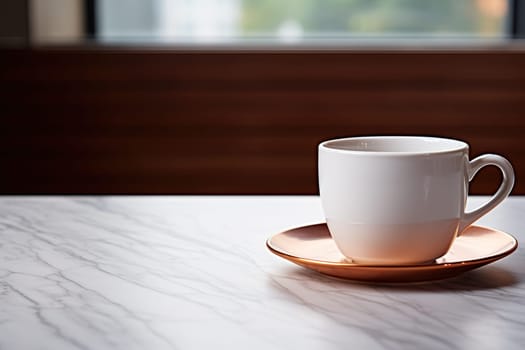 coffee cup on the table in morning, generative ai