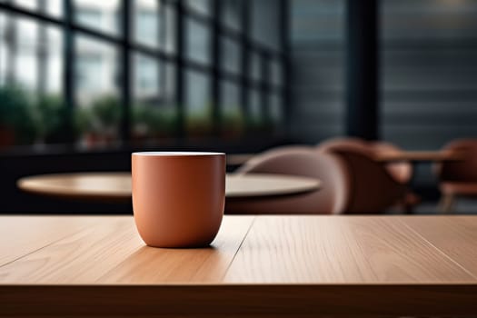 coffee cup on the table in morning, generative ai