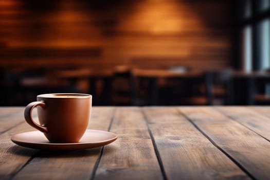 coffee cup on the table in morning, generative ai