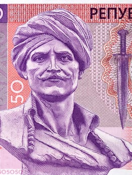 Vaso Brajevic a portrait from Montenegrin money