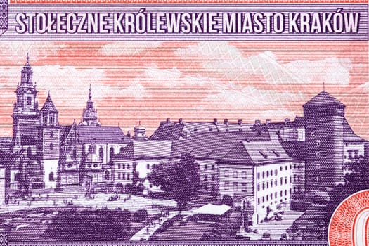 Wawel Royal Castle from Polish money