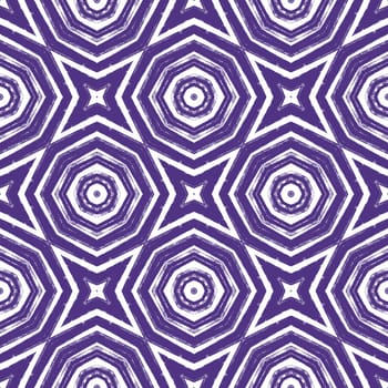 Mosaic seamless pattern. Purple symmetrical kaleidoscope background. Retro mosaic seamless design. Textile ready original print, swimwear fabric, wallpaper, wrapping.