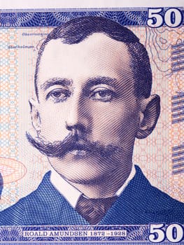 Roald Amundsen a portrait from Norwegian money - krone