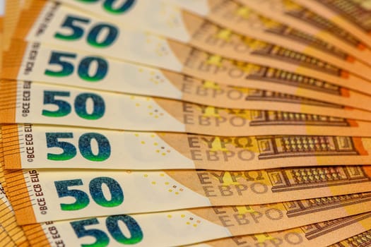 50 euro bills on white background 2