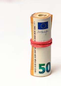 50 euro bills on white background 6