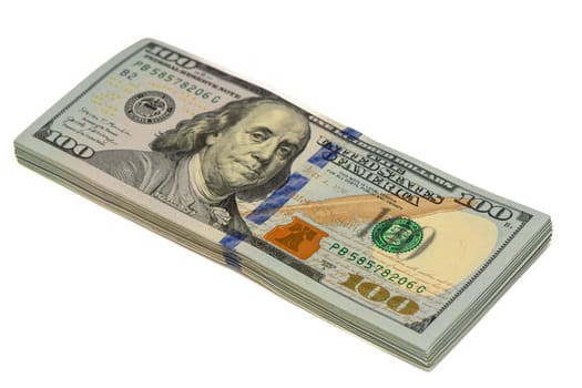 100 dollar bills on white background 16