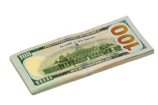 100 dollar bills on white background 11