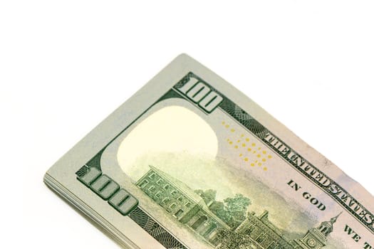 100 dollar bills on white background 15