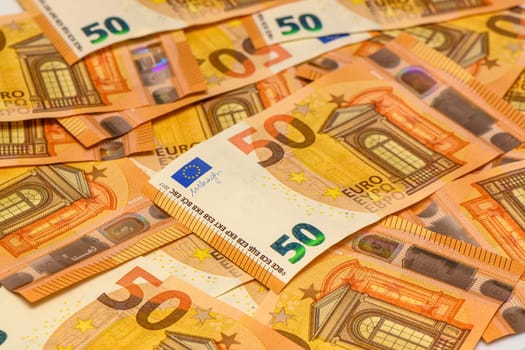 50 euro bills on white background 5