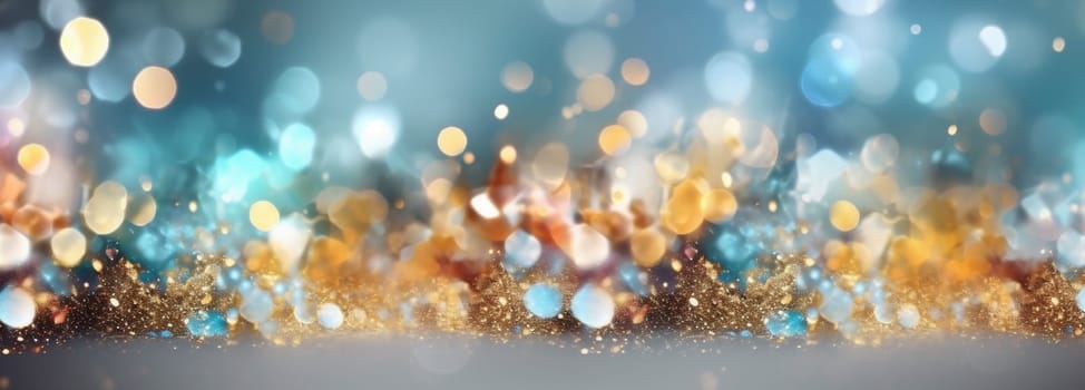 bokeh colours bright colourful white light defocused abstract texture blue textured glistering shine blur background christmas petal shiny holiday illustration pastel. Generative AI.