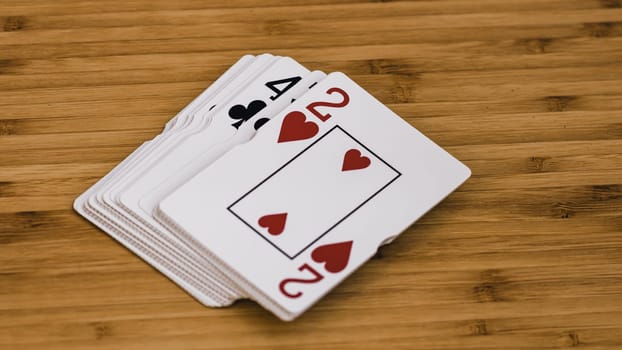 Stack of poker chips for high-stakes casino games