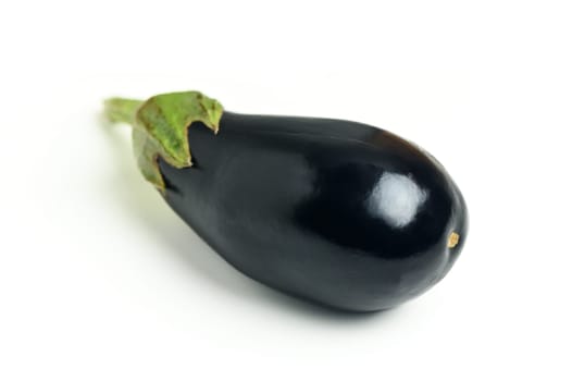 Appetizing fresh eggplant on white background