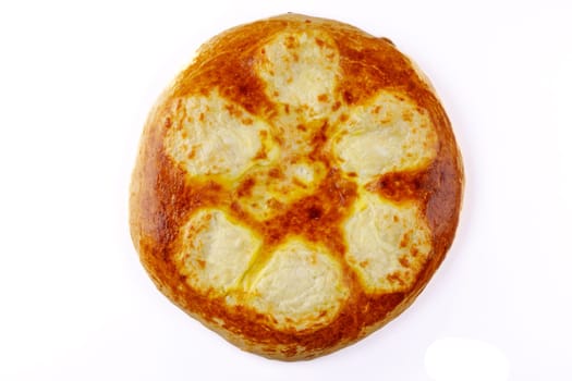 Megrelian khachapuri on a white background 2