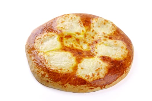 Megrelian khachapuri on a white background