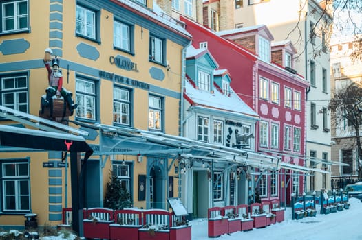 beautiful colorful houses in Old Riga