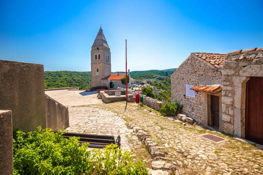 Stone town of Lubenice on Island Cres view, archipelago of Croatia