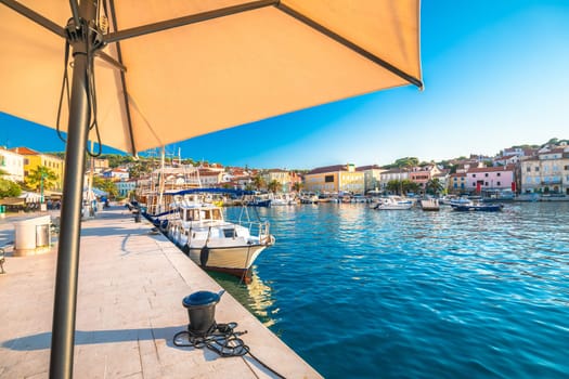 Town of Mali Losinj colorful waterfront view, archipelago of Losinj in Croatia