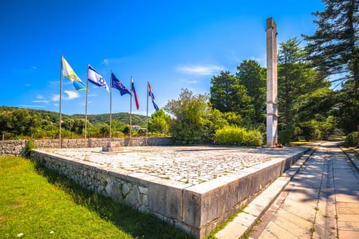 Kampor memorial World war II prisoners concentration camp, Island of Rab, Croatia