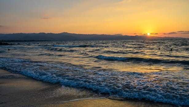 beautiful sunset over the sea on the Mediterranean 5