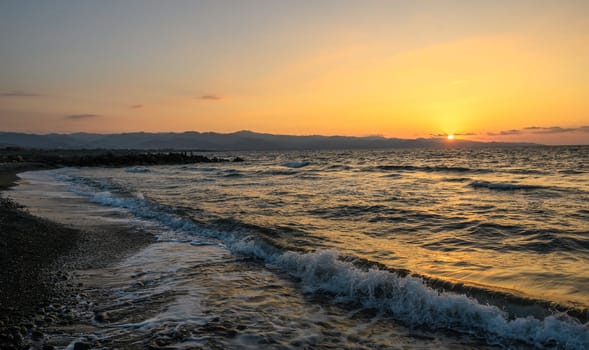 beautiful sunset over the sea on the Mediterranean 10