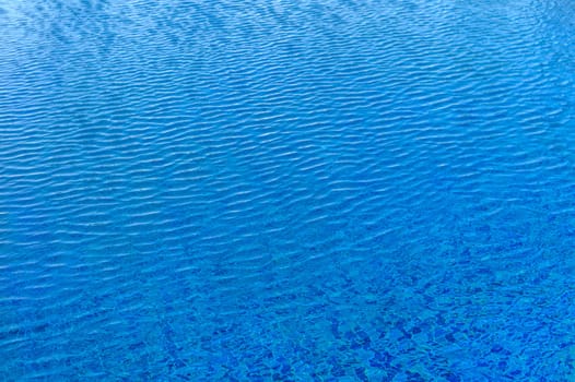 water in the swimming pool