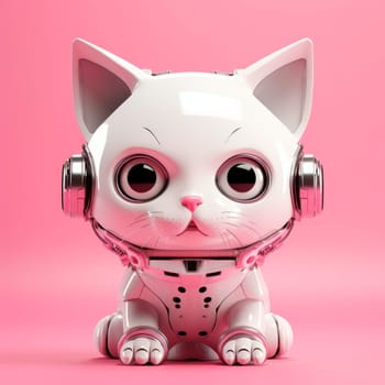 Modern toy robot cat. High quality photo