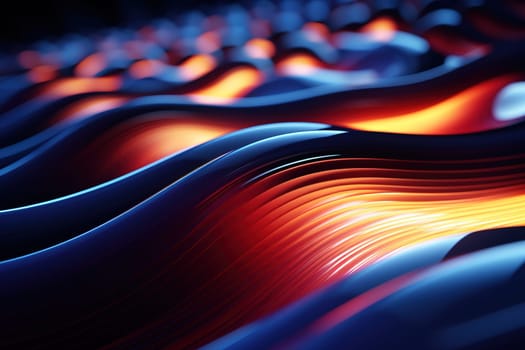 Abstract background, wave lines dynamic flowing light, data digital abstract technology, generative ai