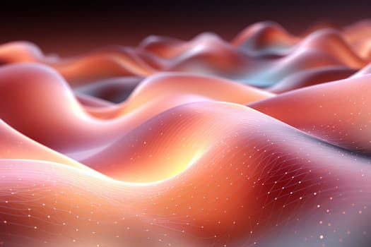 Abstract background, wave lines dynamic flowing light, data digital abstract technology, generative ai