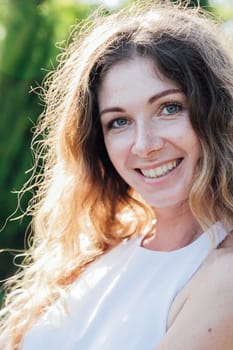 portrait of beautiful woman on the street