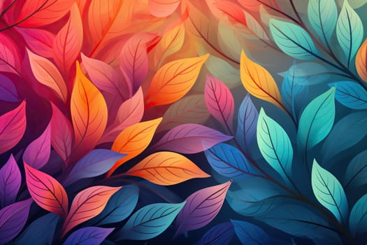 Pattern of colorful autumn leaves.