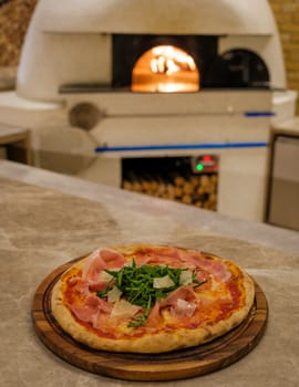 close up of a pizza dinner in an Italian restaurant in Thailand