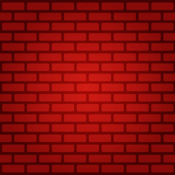 Red brick wall texture, background illustration