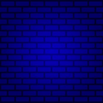 Blue brick wall texture, background illustration