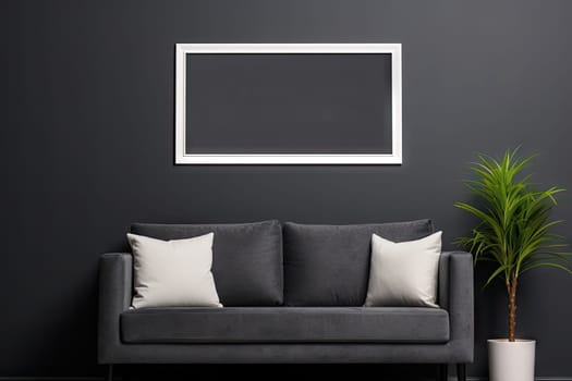 A simple frame to simulate a contemporary setting in a living room.by Generative AI..