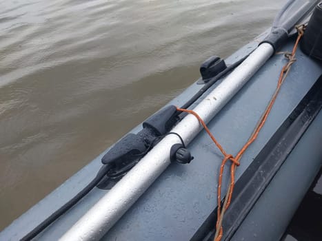 Boat trip on a the autumn river