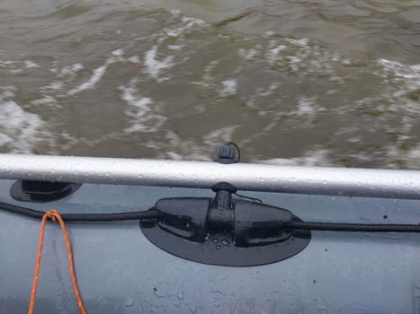 Boat trip on a the autumn river