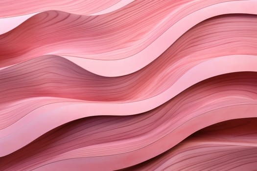 Abstract, wavy, pink background with wood texture. High quality illustration