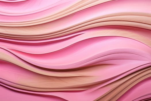 Abstract, wavy, pink background with wood texture. High quality illustration