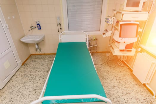 Interior view of empty operating room with new interior and equipment