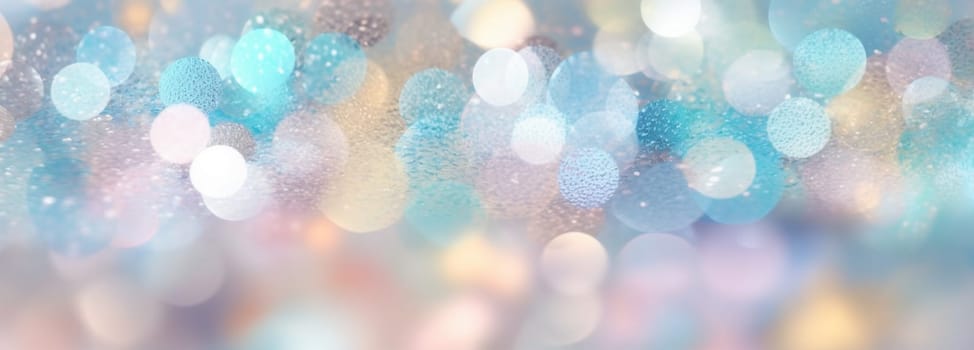 pastel rainbow light bokeh christmas beautiful shiny blurred blur colourful texture defocused colours gradient pink holiday shine bright background abstract glow. Generative AI.