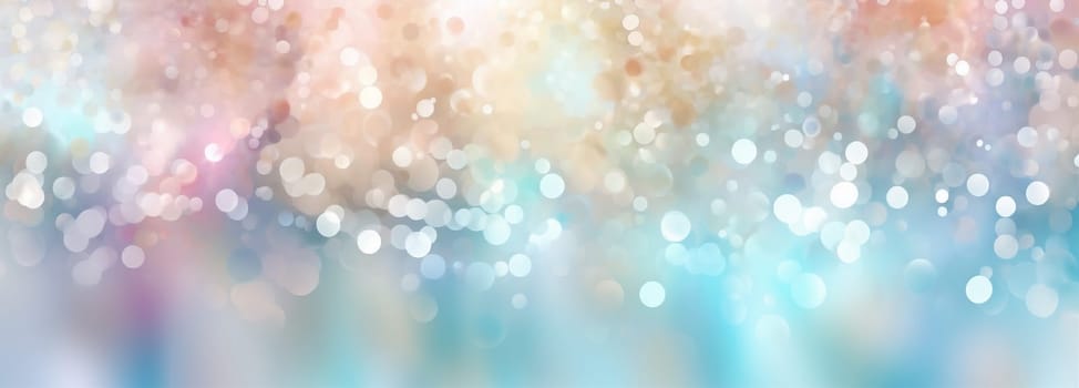 illustration blue light banner christmas shine fantasy texture shiny bokeh background abstract sparkle pastel gold flower colours party textured star bright. Generative AI.