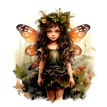 Watercolor Magical Fairies. Fantasy Clipart.  Sublimation Watercolour