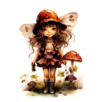 Watercolor Magical Fairies. Fantasy Clipart.  Sublimation Watercolour