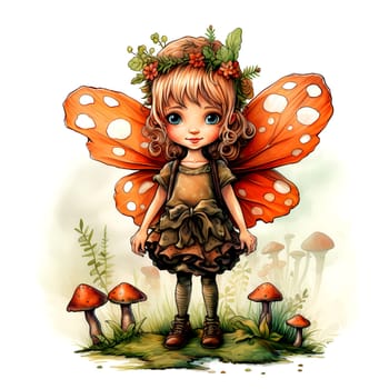 Watercolor Magical Fairies. Fantasy Clipart.  Sublimation Watercolour