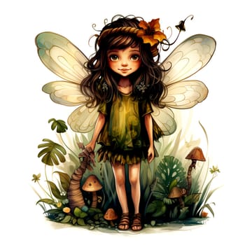 Watercolor Magical Fairies. Fantasy Clipart.  Sublimation Watercolour