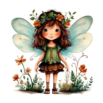 Watercolor Magical Fairies. Fantasy Clipart.  Sublimation Watercolour